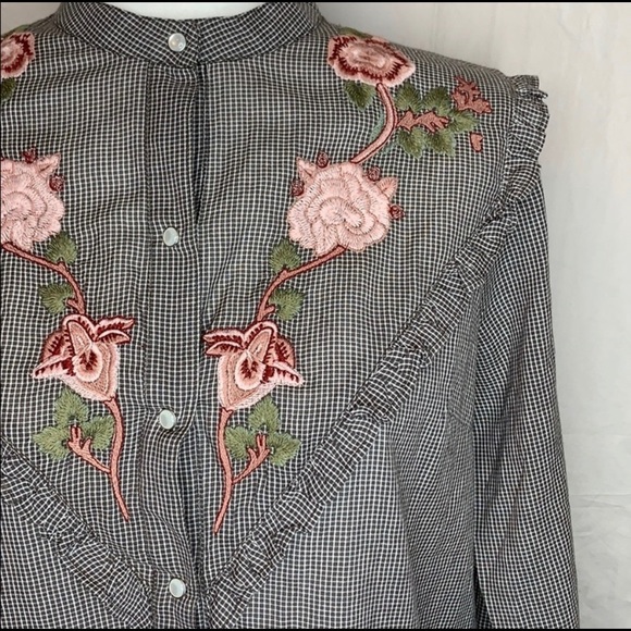 NWT Lucky Brand Western Style Button Up - Picture 2 of 8